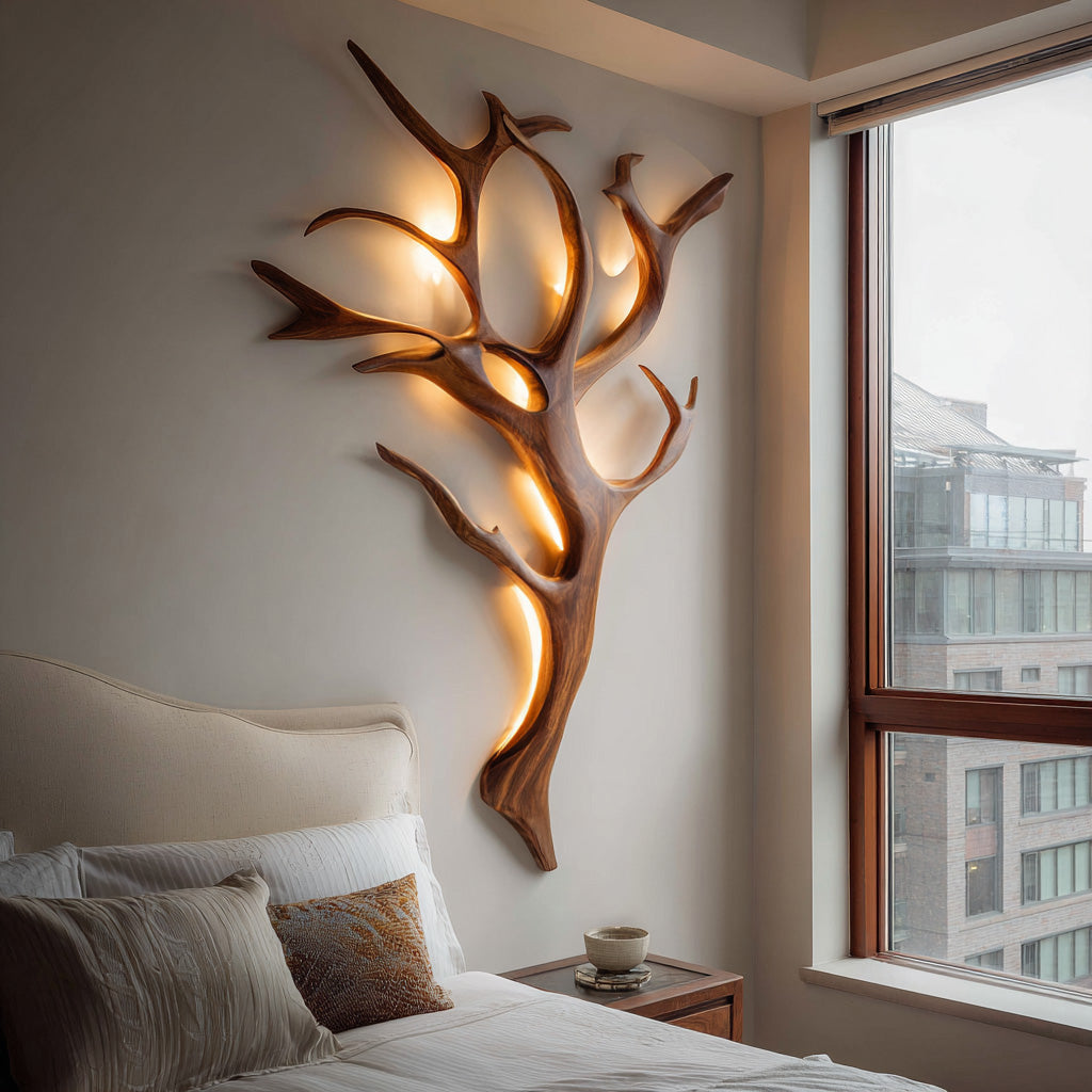 Handcrafted Branch Wall Lamp For Wall Decor