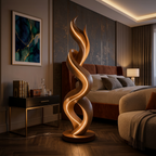 Organic Tree Lamp With Hooks For Hallway