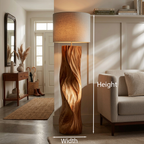 Contemporary Wood Floor Lamp Sculptural Design For Home Lobby