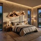 Abstract Live Edge Wall Lamp For Bedroom