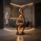 Organic Loop Lamp With Shelf For Living Room