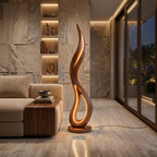 Contemporary Dancing Flame Floor Lamp For Living Room