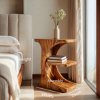 Contemporary Wooden Nightstand With Storage Levels For Bedroom