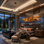 Organic Carved Wood LED Wall Sculpture Branch Design For Above Bed Decor