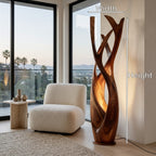 Wooden Floor Lamp For Contemporary Apartment