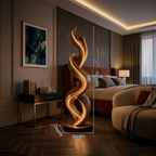 Organic Tree Lamp With Hooks For Hallway