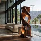 Organic Twisted Sculptural Floor Lamp For Home Decor