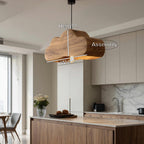 Scandinavian Wooden Pendant Light For Contemporary Kitchen Island