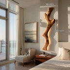 Modern Live Edge Wooden Wall Lamp For Bedroom