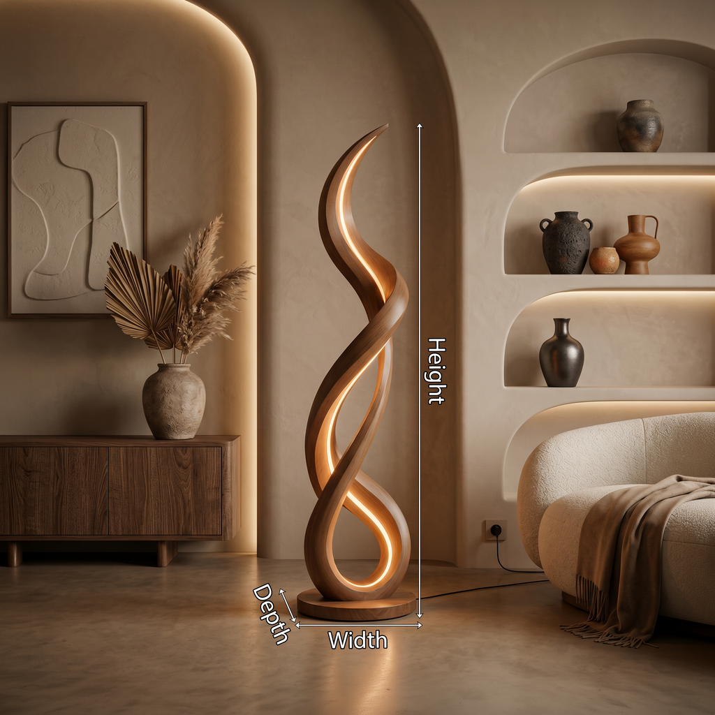 Organic Gentle Wave Floor Lamp For Modern Interior