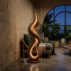 Contemporary Wave Lamp With Table For Living Room