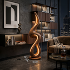 Minimalist Curved Lamp With Shelf For Lounge