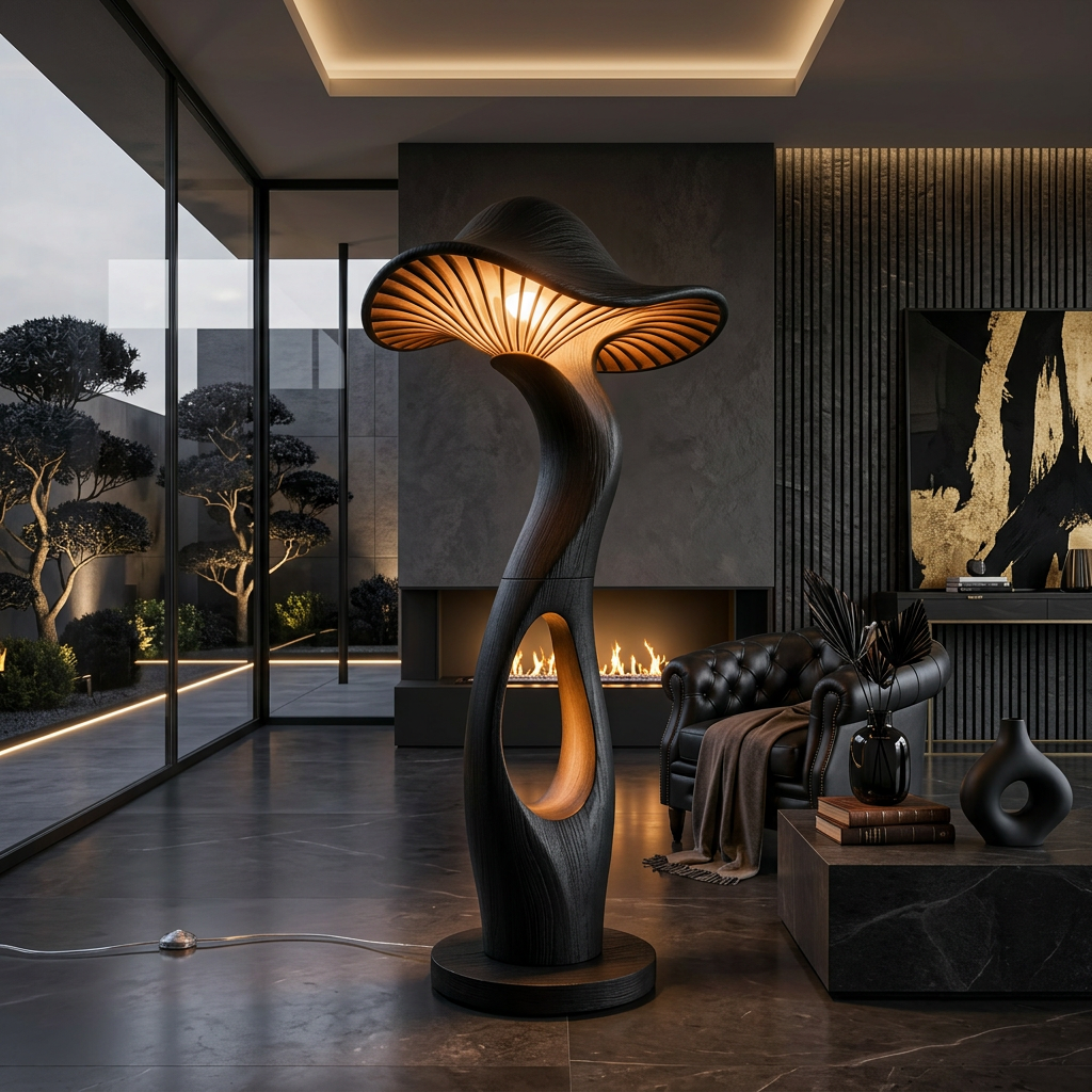 Modern Toadstool Floor Lamp For Lounge Area