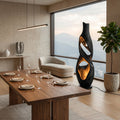 Minimalist Carved Wooden Floor Lamp For Corner Living Room