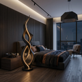 Organic Twist Floor Lamp For Cozy Living Room