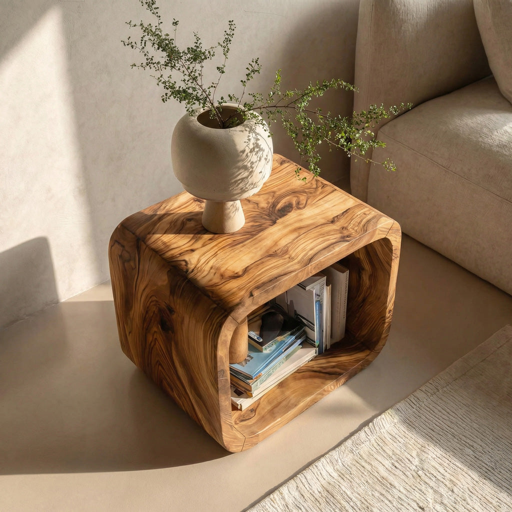 Scandinavian Wood Nightstand For Bedroom Decor