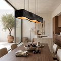 Long Wooden Pendant Light For Dining Tables