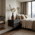 Minimalist Wooden Wall Mounted Nightstand For Small Bedroom