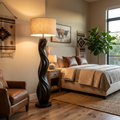 Modern Wood Floor Lamp Sculptural Design For Living Room