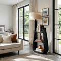 Mid Century Floor Lamp With Unique Integrated Shelving For Interior