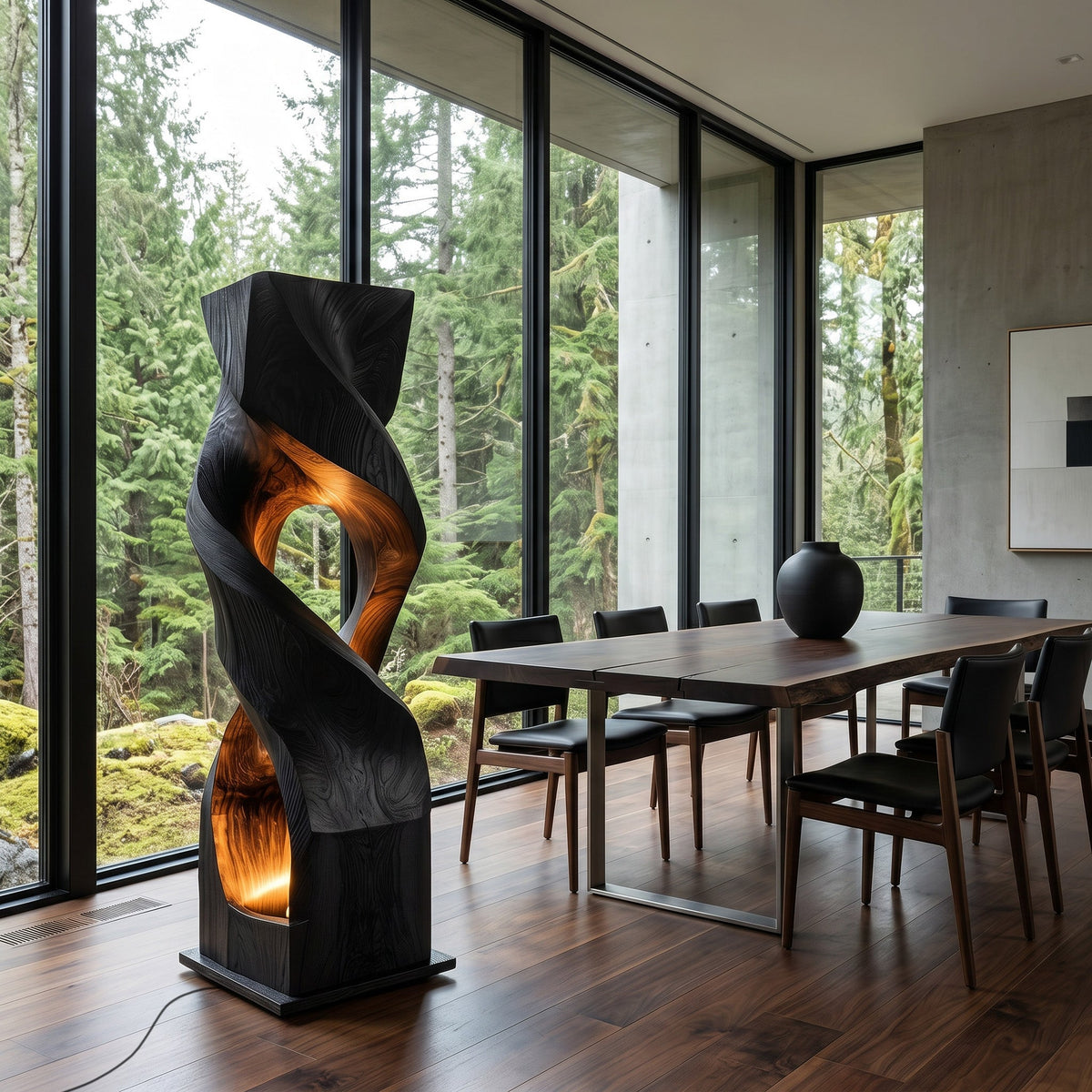 Organic Twisted Sculptural Floor Lamp For Home Decor