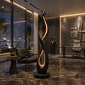 Modern Ribbon Flow Floor Lamp For Bedroom Corner
