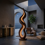 Contemporary Wave Lamp With Table For Living Room