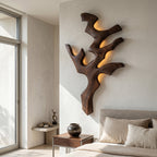 Contemporary Natural Wood Wall Light For Minimalist Bedroom