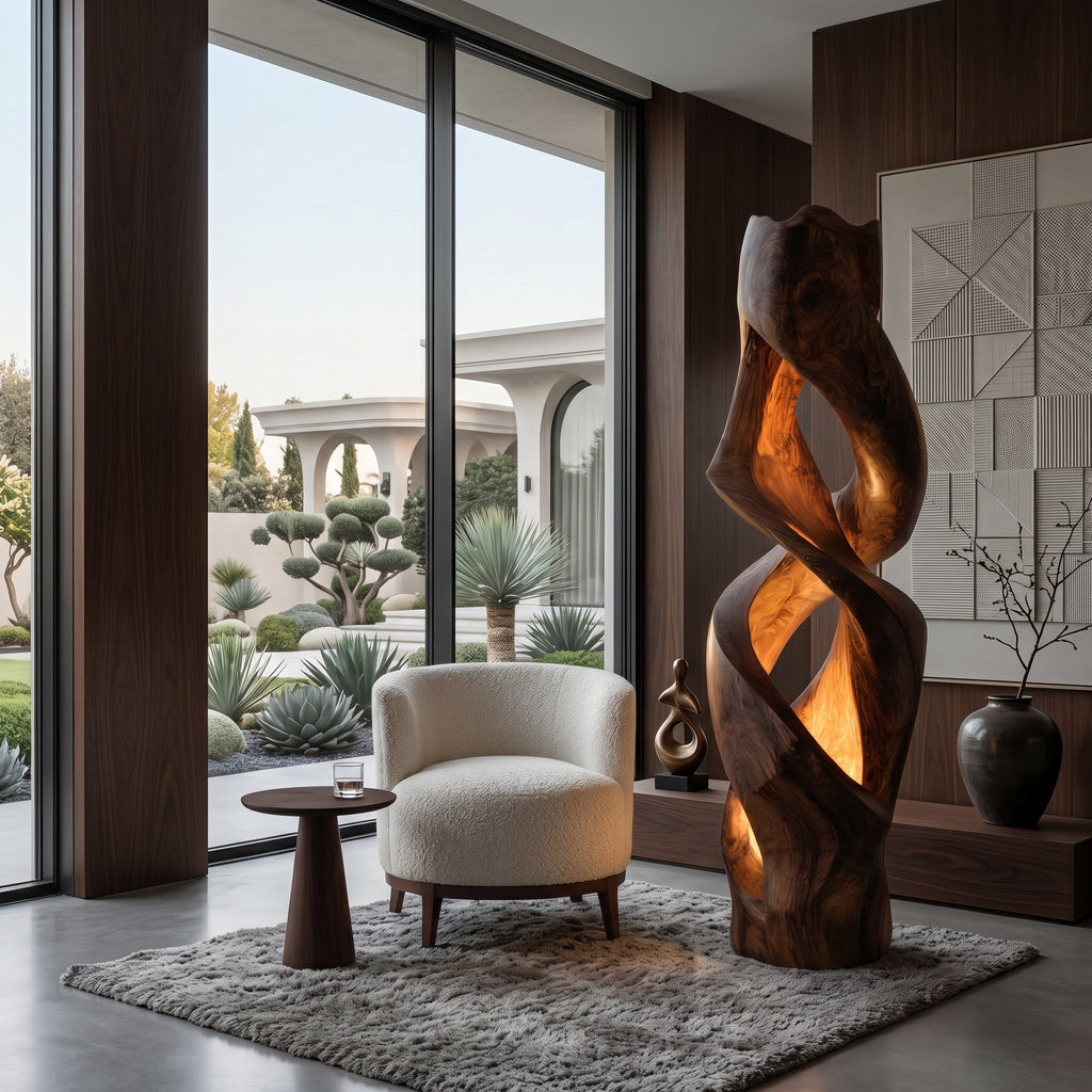 Contemporary Abstract Twisted Floor Lamp For Living Room