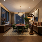 Wooden Floor Lamp With Flower-shaped Lampshade For Bedroom