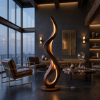 Modern Flowing Flame Floor Lamp For Lounge Area