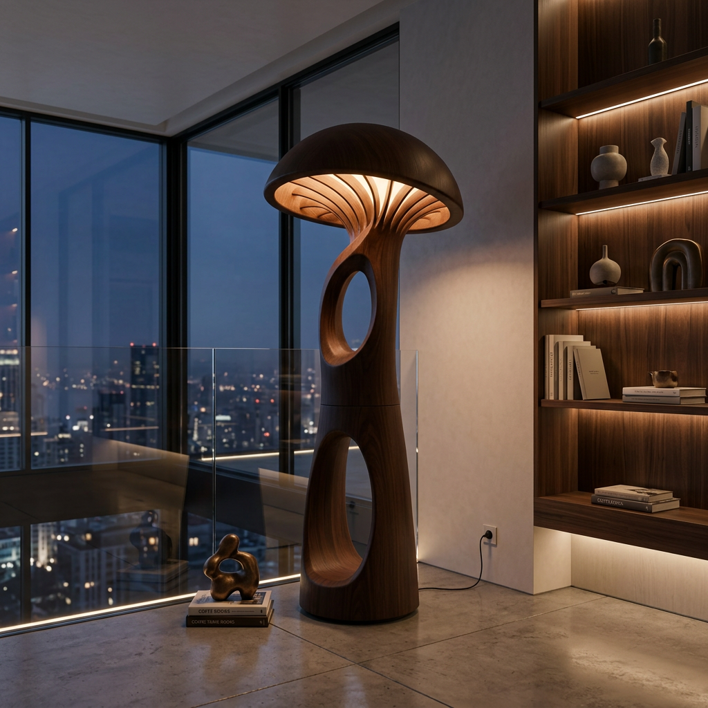 Mid Century Mushroom Floor Lamp For Cozy Corner