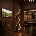 Minimalist Curved Lamp With Shelf For Lounge