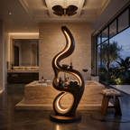 Modern Teardrop Lamp With Shelf For Reading