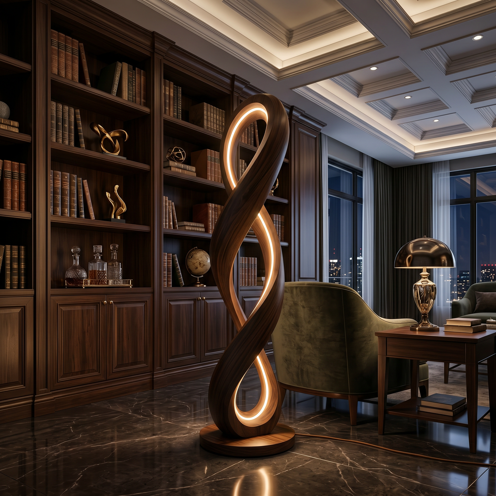 Contemporary Infinity Lamp With Table For Lounge