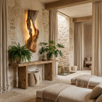 Rustic Wooden Wall Lamp For Bedroom Accent