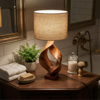 Rustic Sculptural Lamp Living Room Cabin Lodge Cozy Corner Space