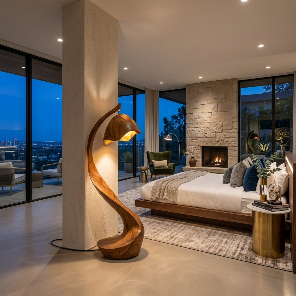 Rustic Wooden Floor Lamp Statement Design For Home Decor