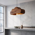 Scandinavian Wooden Pendant Light For Contemporary Kitchen Island