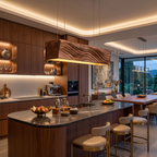 Artistic Wooden Pendant Light For Dining Room