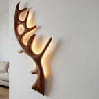 Minimalist Natural Wood Tree Wall Lamp For Bedroom Decor