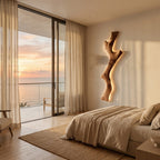Modern Live Edge Wooden Wall Lamp For Bedroom