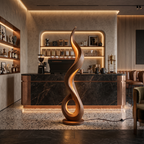 Minimalist Liquid Flow Floor Lamp For Reading Corner