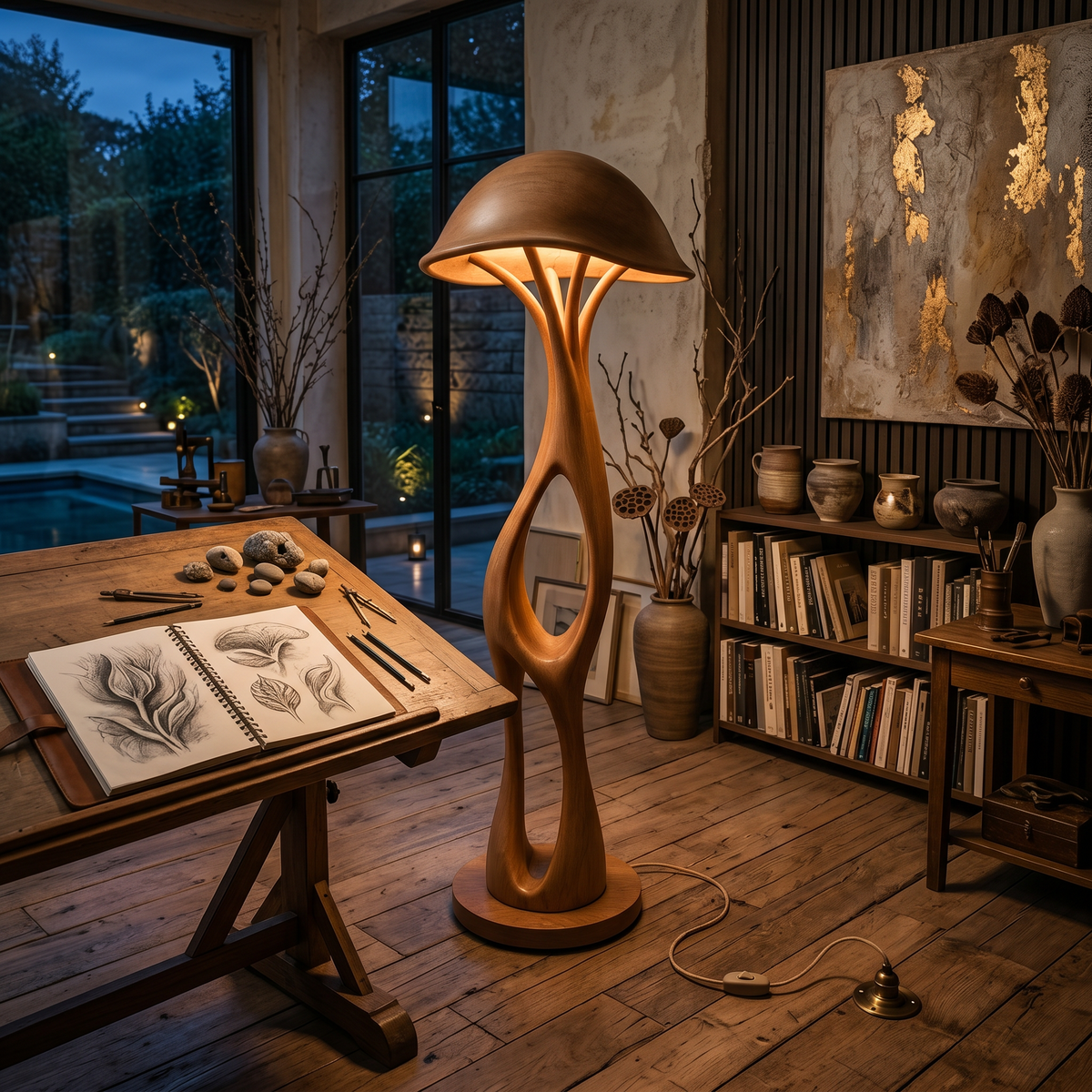 Contemporary Dome Mushroom Floor Lamp For Bedroom