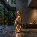 Organic Loop Lamp With Shelf For Living Room