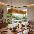 Artistic Wooden Pendant Light For Dining Room