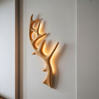 Minimalist Natural Wood Tree Wall Lamp For Bedroom Decor