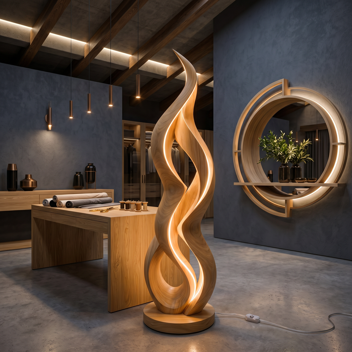Minimalist Halo Floor Lamp For Modern Interior