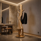 Modern Branch Lamp With Hooks For Entryway