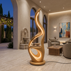 Contemporary Ring Lamp With Table For Lounge